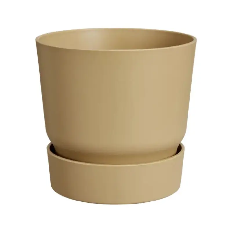 Pot de Fleurs Rond Greenville 40 cm Sable Doré – Élégance Naturelle pour Votre Jardin Dernière Chance
