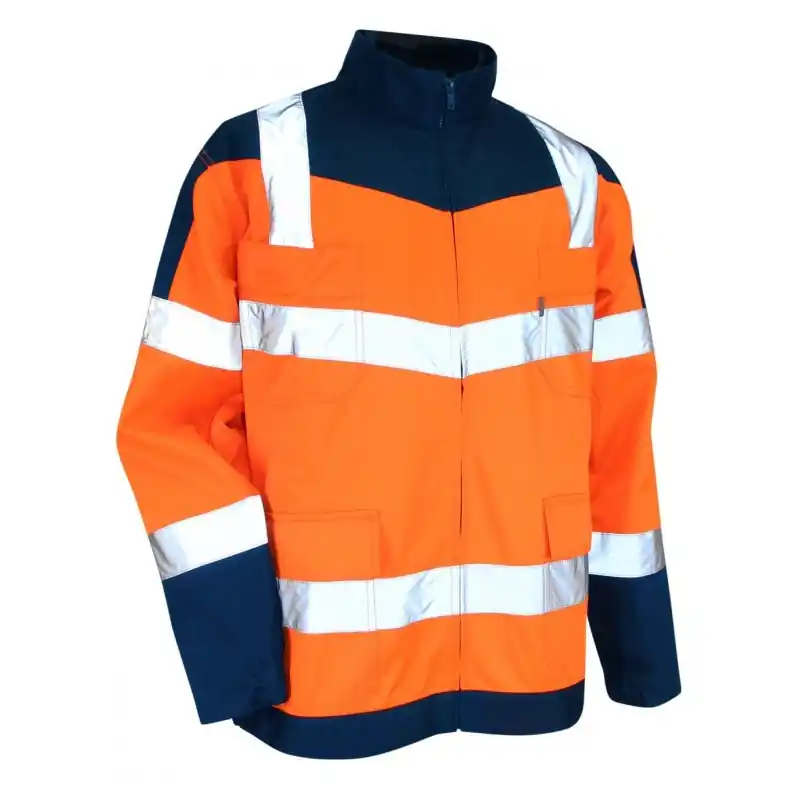 BLOUSON HAUTE VISIBILITÉ ORANGE URGENCE HOMME – LMA Pas Cher