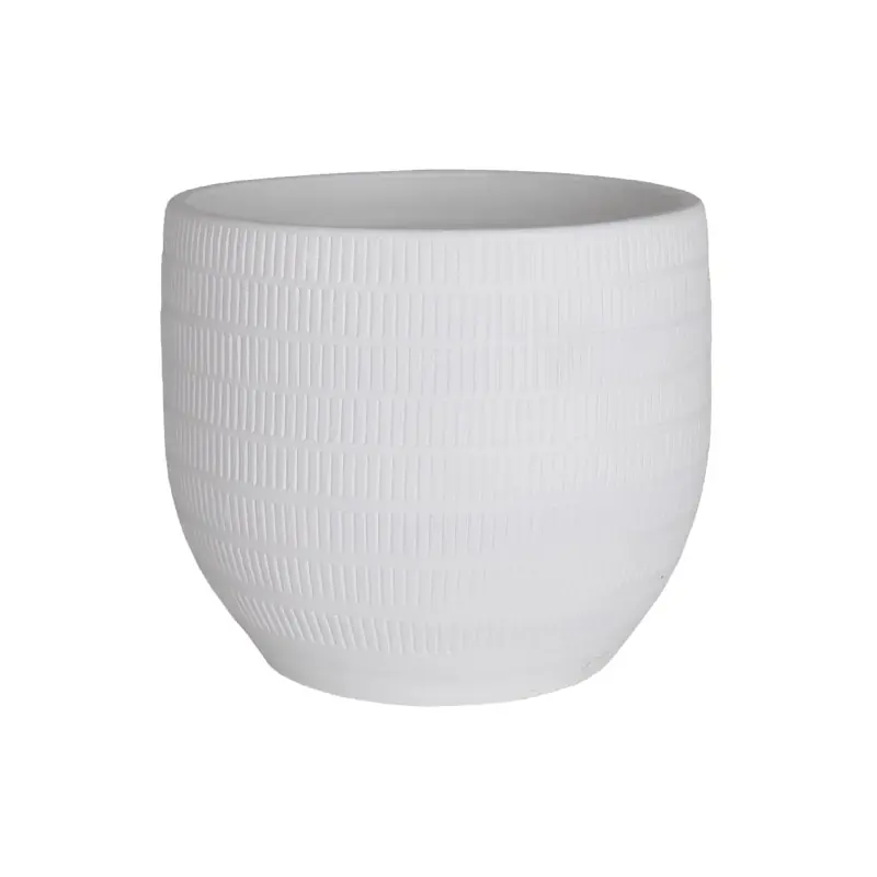 Must-Have Cache-Pot Aura 25 cm Blanc – Élégance et Style pour vos Plantes d‘Intérieur