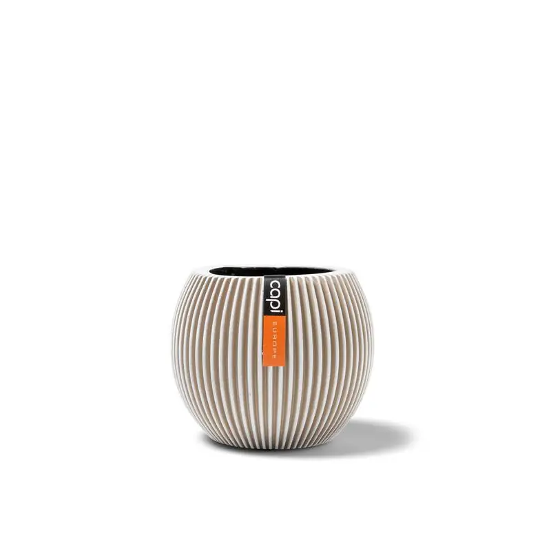 Expédié Aujourd&rsquo;hui Vase boule Groove Ivoire 17×14 cm – Élégance et Style pour Déco Intérieure – de Capi