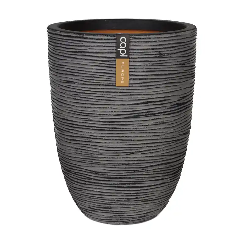 Haute Qualité Pot Élégant Bas 46×58 Anthracite – Décoration Intérieure et Extérieure – de Capi