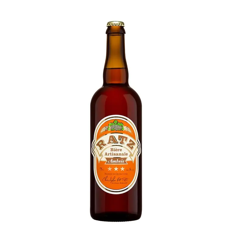 BIÈRE AMBRÉE ARTISANALE 75CL – RATZ Prix Promo
