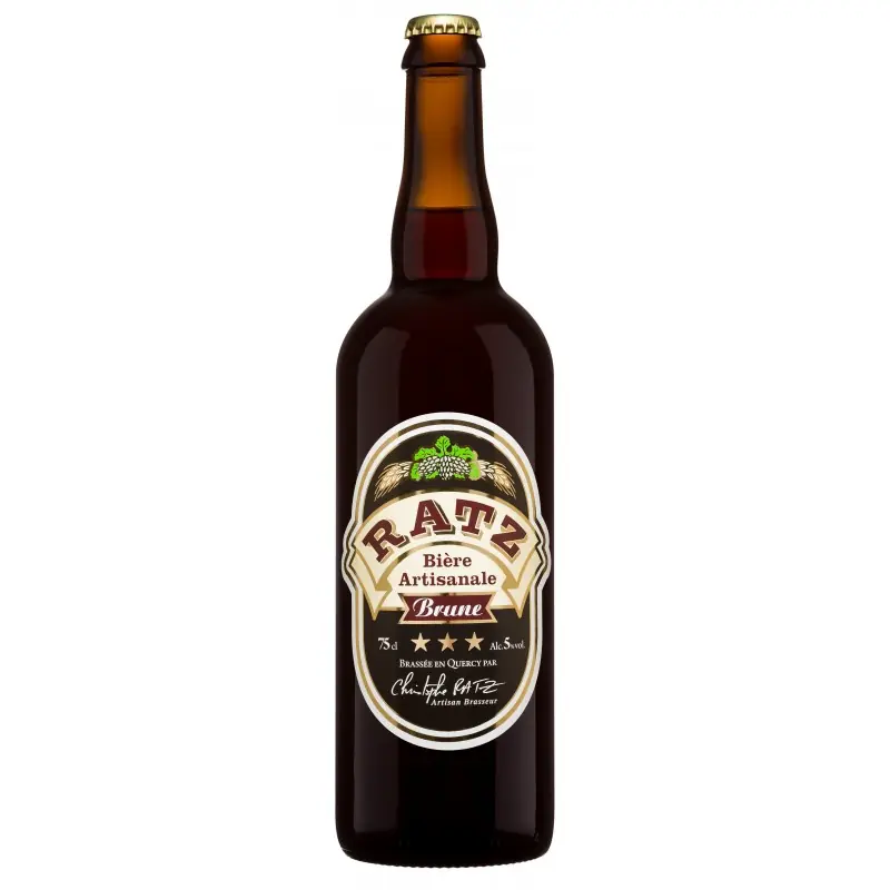 BIERE BRUNE ARTISANALE 75CL – RATZ Bon Plan