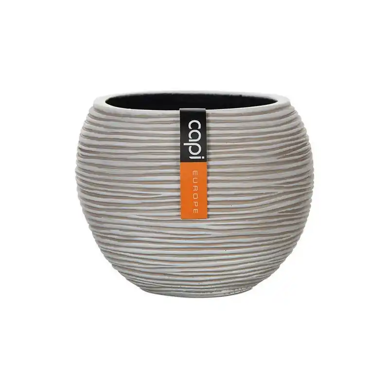 Vase Bol IV Rib Ivoire 29×25 cm – Élégance et Style pour Votre Décoration – de Capi Dernière Chance