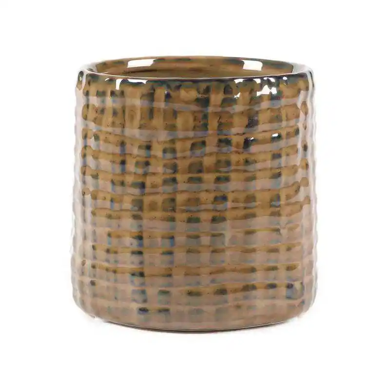 Marque /CACHE POT D17 H14.5 CERAMIQUE BRUN