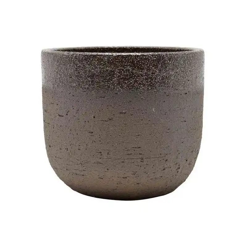 /CACHE POT D15 H13.5 CERAMIQUE BRAUN Retour Gratuit