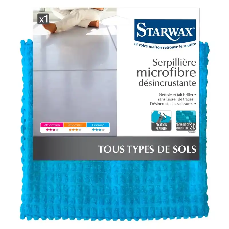 Haute Qualité SERPILLIERE MICROFIBRE DESINCRUSTANTE - STARWAX