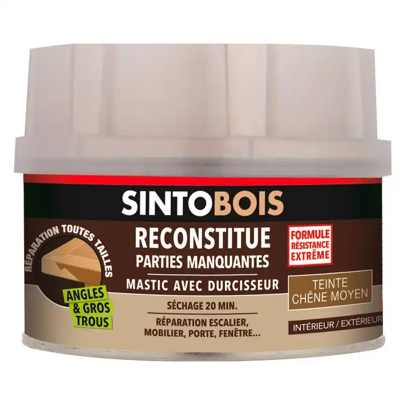 MASTIC AVEC DURCISSEUR TEINTE CHENE MOYEN 190G – SINTOBOIS Prix Bas