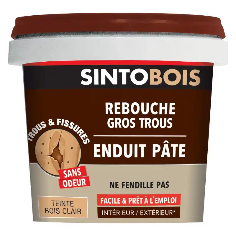 REBOUCHE BOIS CLAIR GROS TROUS 500G – SINTOBOIS Dernier Modèle