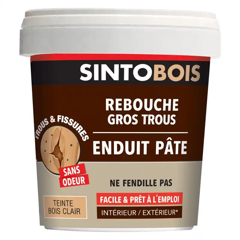 REBOUCHE GROS TROUS BOIS CLAIR 1KG – SINTOBOIS Prix Bas