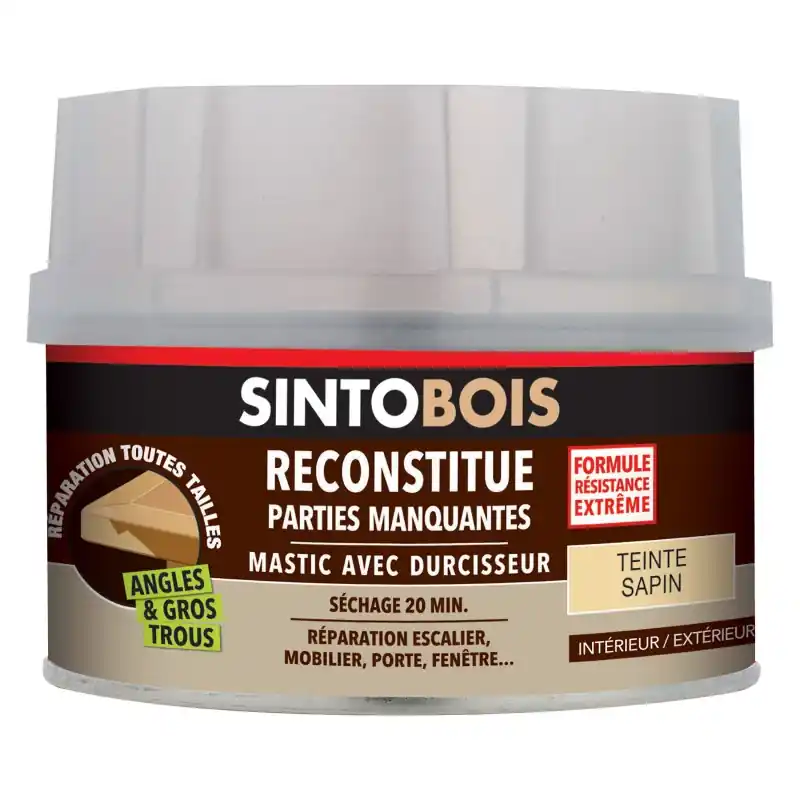 Expédition Rapide MASTIC AVEC DURCISSEUR TEINTE SAPIN 190G - SINTOBOIS