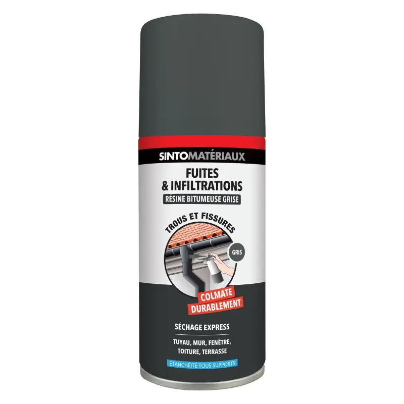 RESINE BITUMEUSE GRISE FUITES ET INFILTRATIONS 150ML - SINTOMATERIAUX Offre Spéciale