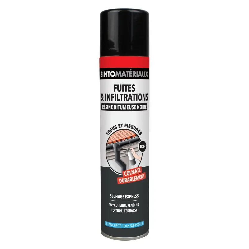 RESINE BITUMEUSE NOIRE FUITES ET INFILTRATIONS 300ML - SINTOMATERIAUX Populaire