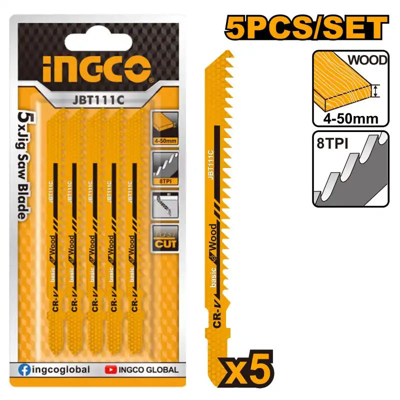 LAMES DE SCIE SAUTEUSE POUR BOIS X5 – INGCO Nouveauté