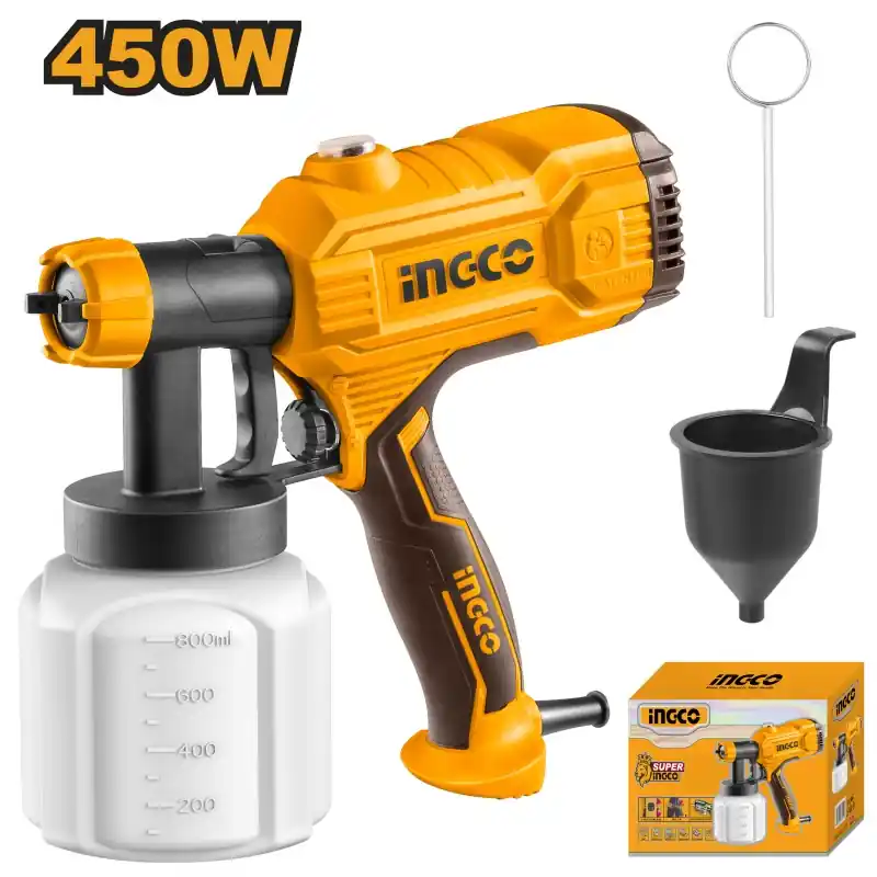 Expédié Aujourd&rsquo;hui PISTOLET À PEINTURE BASSE PRESSION 450W – INGCO