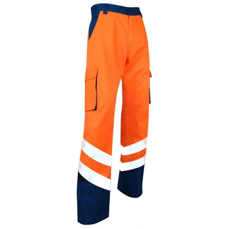 PANTALON HAUTE VISIBILITÉ ORANGE BALISE HOMME - LMA Expédition Rapide