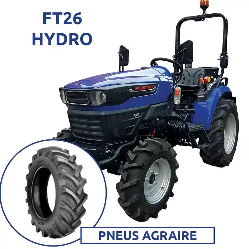 TRACTEUR ARCEAU FT26 HST PNEU AGRAIRE – FARMTRAC Populaire