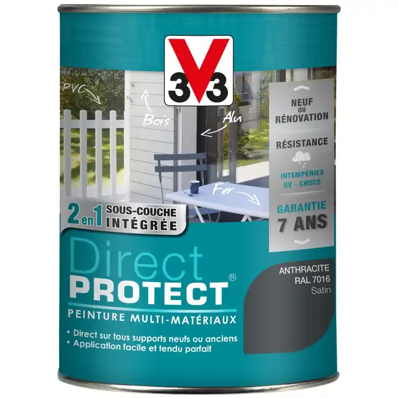 PEINTURE EXTÉRIEURE MULTI-MATÉRIAUX 1.50L - V33 Produit De Marque