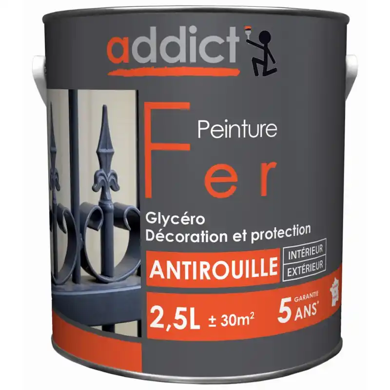 PEINTURE FER ADDICT 2.5L TEINTES DIVERSES Acheter En Ligne