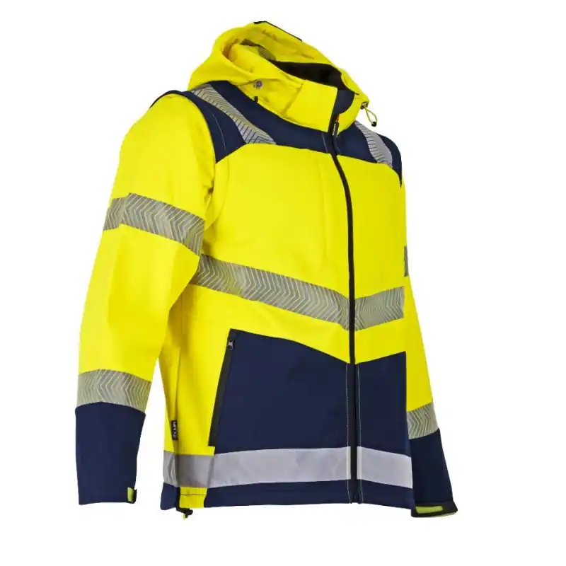 Certifié SOFTSHELL HAUTE VISIBILITÉ JAUNE FLUO VISEUR HOMME – LMA