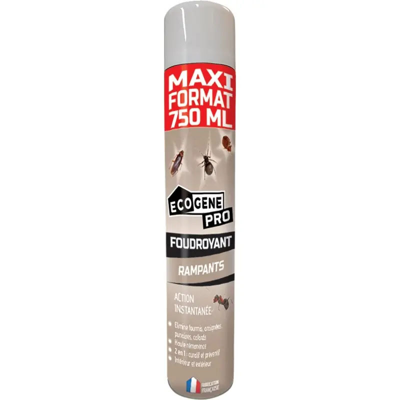 Retour Gratuit AEROSOL FOUDROYANT INSECTES RAMPANTS 750ML – ECOGENE
