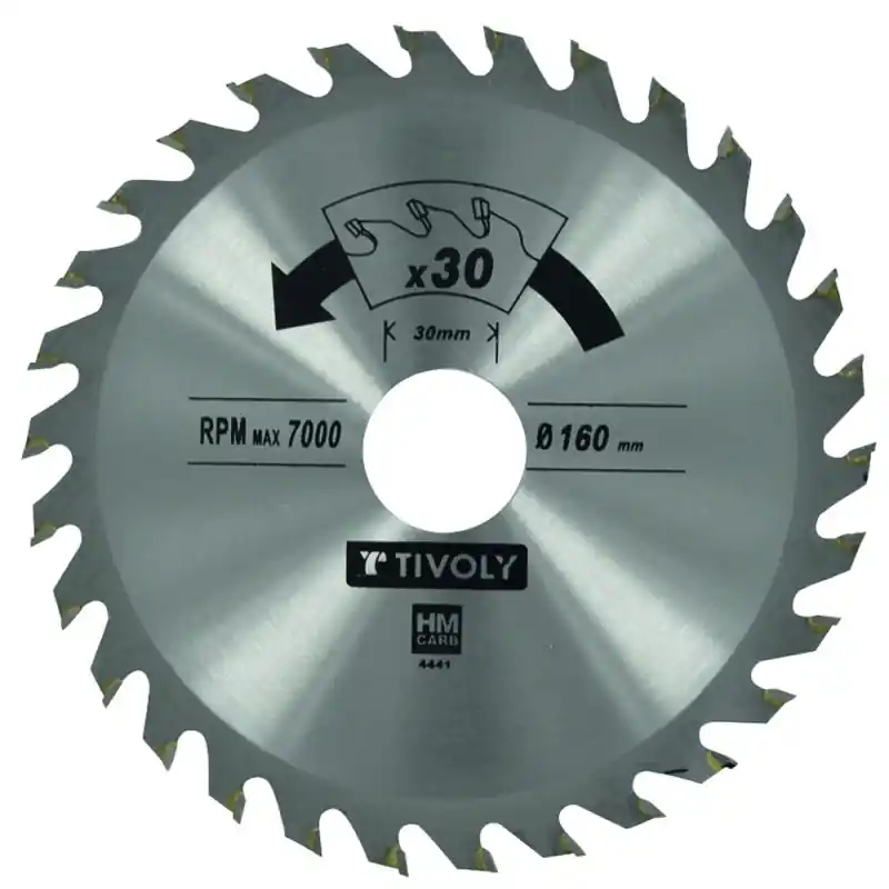 LAME DE SCIE CIRCULAIRE Ø210MM ALESAGE 30MM – 40DENTS – FINITION BOIS DUR, PARQUET, STRATIFIE – SCIE PORTATIVE – TIVOLY Prix Bas