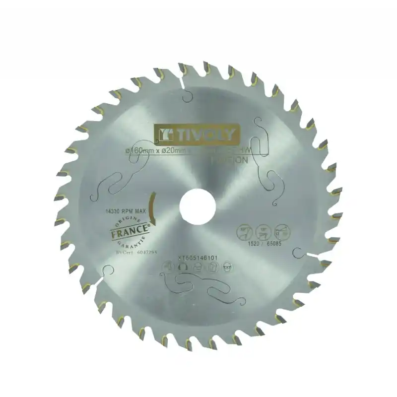 LAME DE SCIE CIRCULAIRE Ø184MM ALESAGE 20 – 40 DENTS – FINITION POUR BOIS – GAMME TECHNIC – TIVOLY Commande En Gros