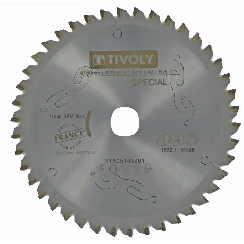 LAME DE SCIE CIRCULAIRE Ø160MM ALESAGE 20 – 42 DENTS – FINITION POUR PLASTIQUE, ALU, ACIER INOXYDABLE – GAMME TECHNIC – TIVOLY Achetez Aujourd&rsquo;hui