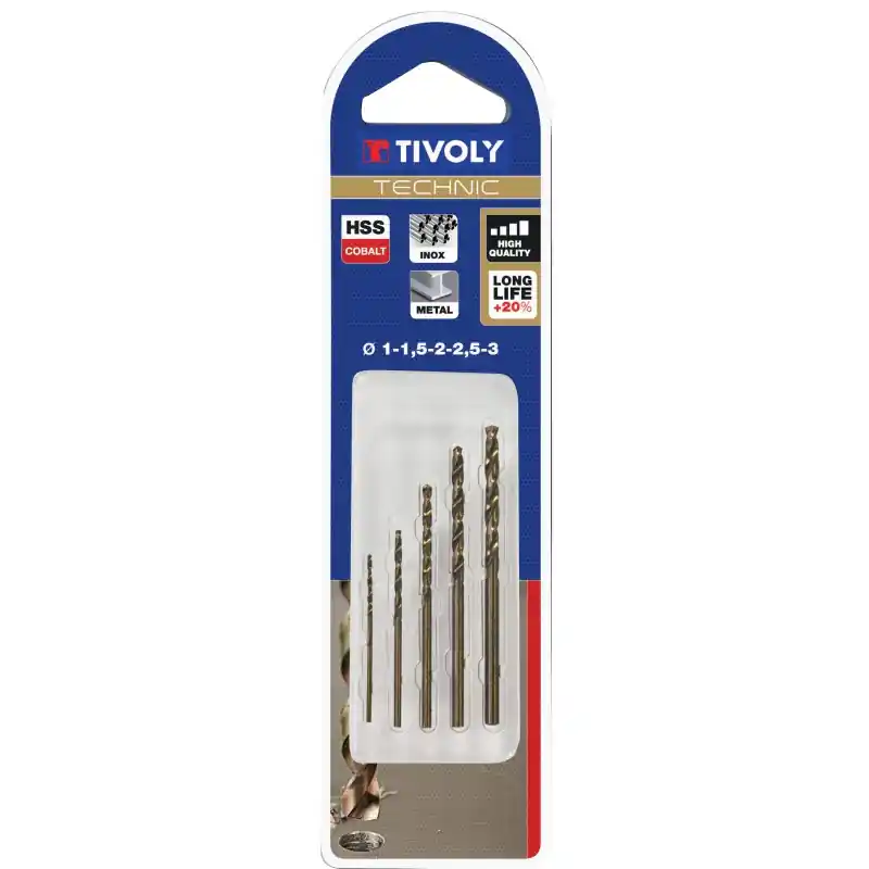 Meilleur Choix COFFRET 5 FORETS METAUX HSS 5% COBALT Ø1-1,5-2-2,5-3MM POINTE EN CROIX QUEUE CYLINDRIQUE – TIVOLY