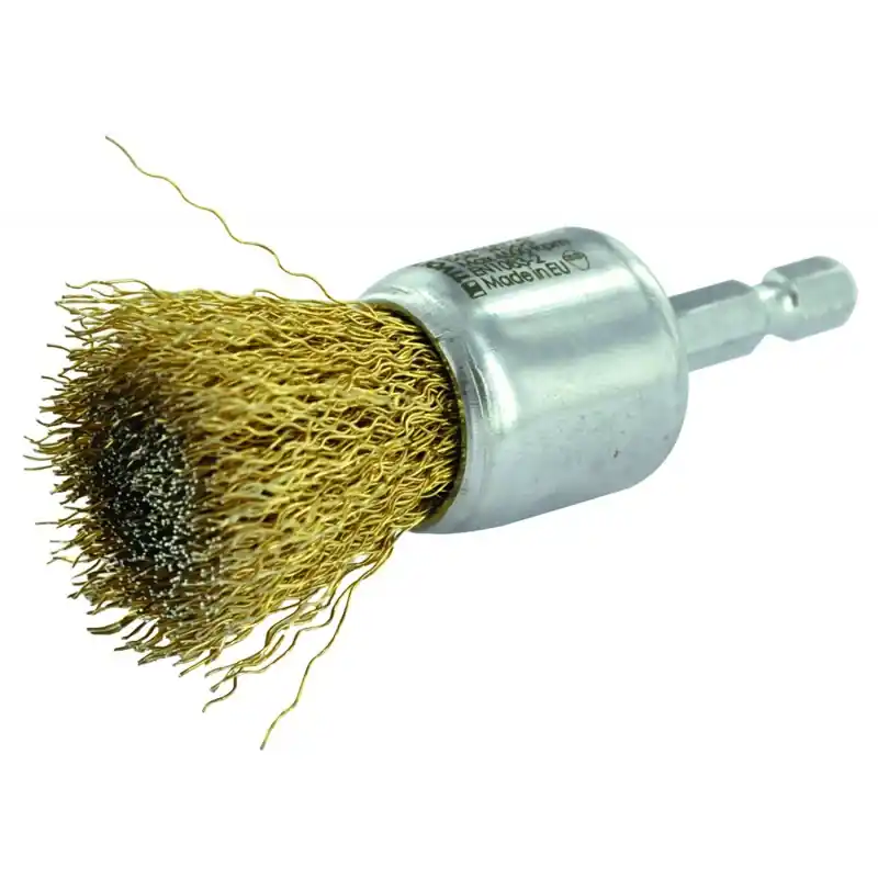 Produit De Marque BROSSE PINCEAU Ø24MM FIL ACIER LAITONNE DECAPAGE BOIS LAITON CUIVRE - TIVOLY