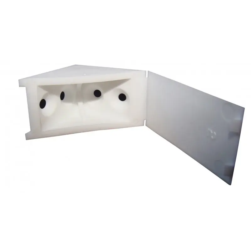 Marque EQUERRE PLASTIQUE BLANC 4VIS 40X40X23 x4 – NORAIL