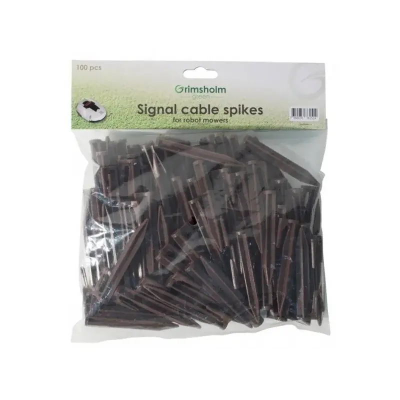 Sachet de 100 clous en plastiques pour fixation des câbles périmétriques de robot tondeuse Usine Directe