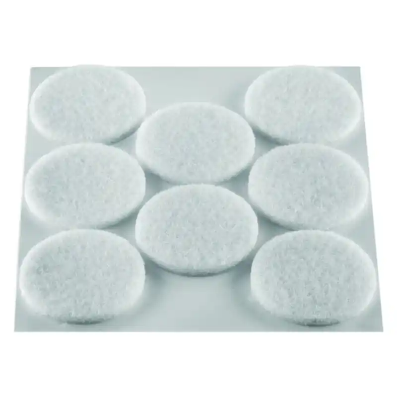 PATIN ROND ADHESIF FEUTREE BLANC D27 X8 – NORAIL Dernière Chance