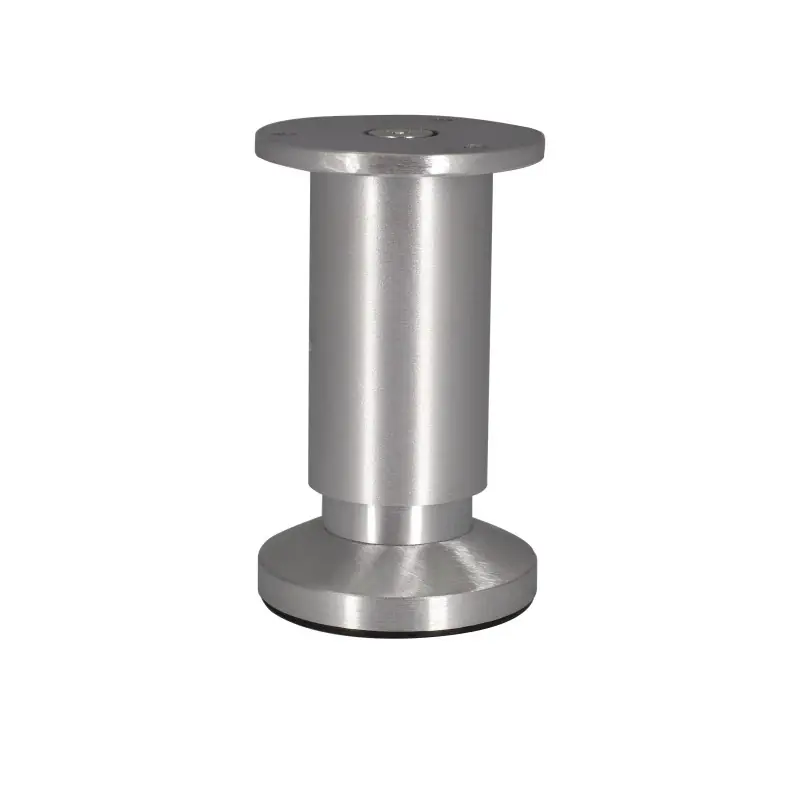 PIED DIAMETRE 38 HAUTEUR 100 REGLABLE ALU MAT – NORAIL Satisfait Ou Remboursé