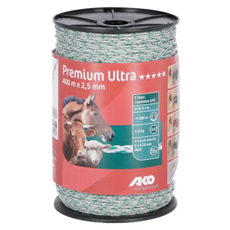 CORDELETTE CLOTURE Ø2,5 MM 400 M PREMIUM ULTRA – AKO Vente Flash