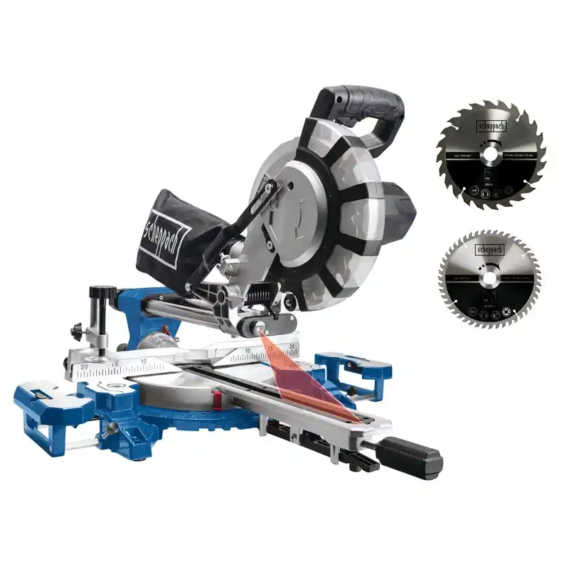 SCIE A ONGLET RADIALE LASER 2000W Ø210MM – 2 LAMES SCHEPPACH Offre Limitée