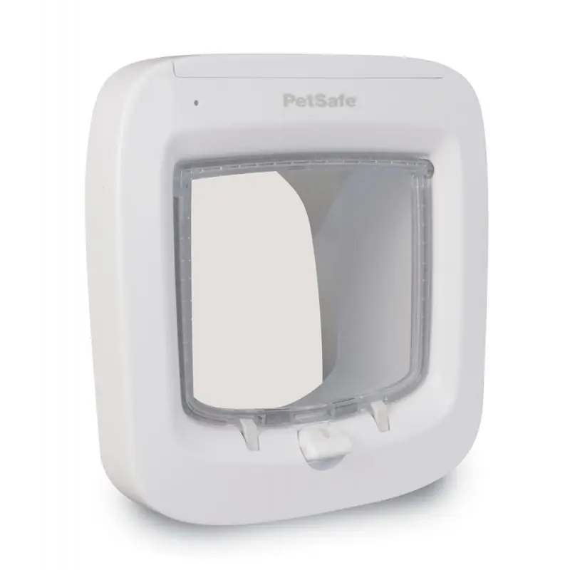 CHATIÈRE BLANCHE AVEC PUCE ÉLECTRONIQUE 16.8×17.5CM 4 POSITIONS – PETSAFE Commander Maintenant