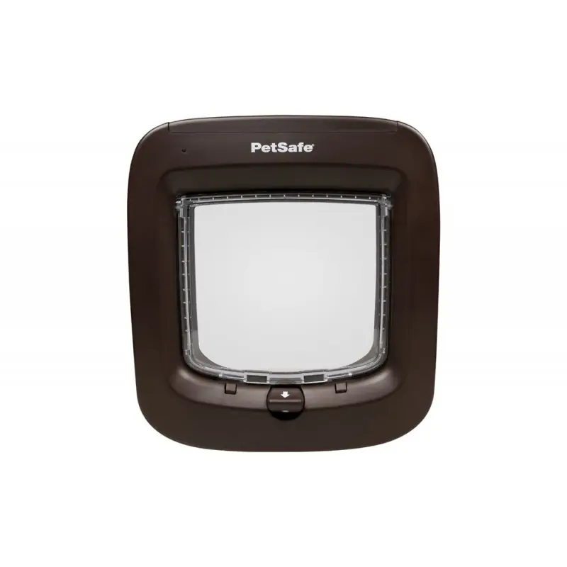 CHATIÈRE MARRON AVEC PUCE ÉLECTRONIQUE 14.6×13.5CM 4 POSITIONS – PETSAFE Offre Exclusive