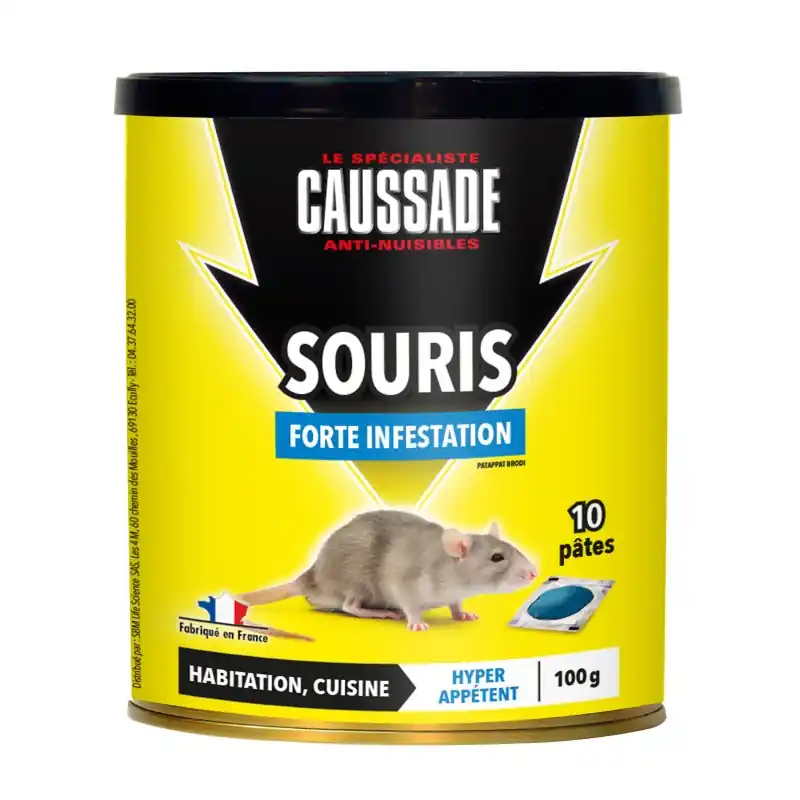 SOURICIDE PAT APPAT FORTE INFESTATION 100G CAUSSADE Populaire