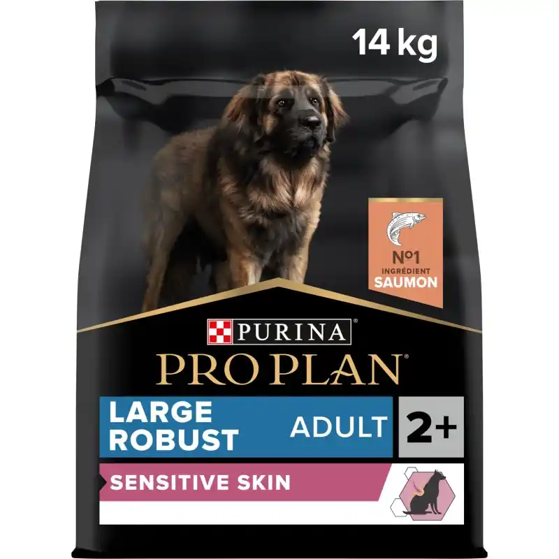 CROQUETTES CHIEN PRO PLAN LARGE ADULT ROBUST SENSITIVE SKIN RICHE EN SAUMON 14 KG Pas Cher
