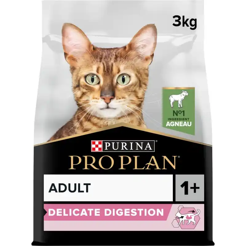 CROQUETTES CHAT PRO PLAN DELICATE ADULT – OPTIDIGEST – RICHE EN AGNEAU – 3KG Dernier Modèle