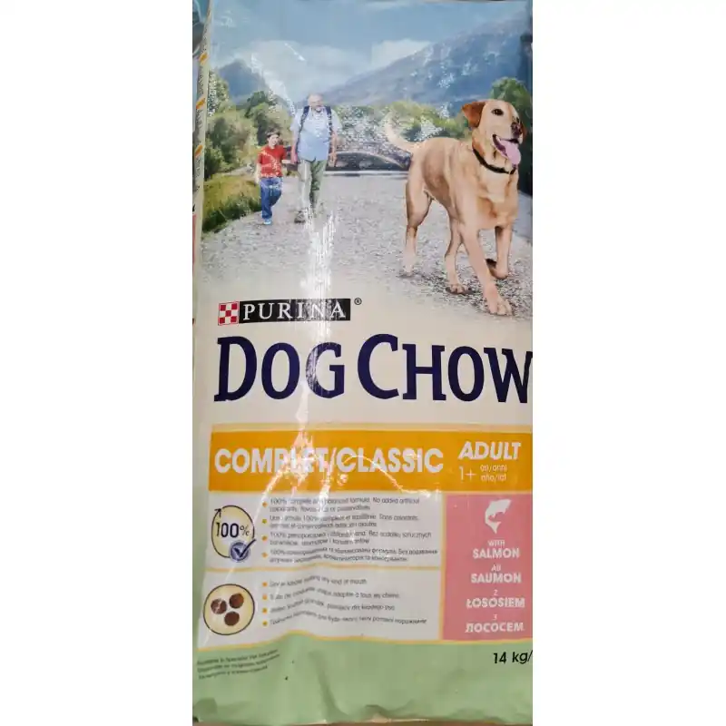 CROQUETTES CHIEN DOG CHOW COMPLET/CLASSIC SAUMON – 14KG Dernier Modèle