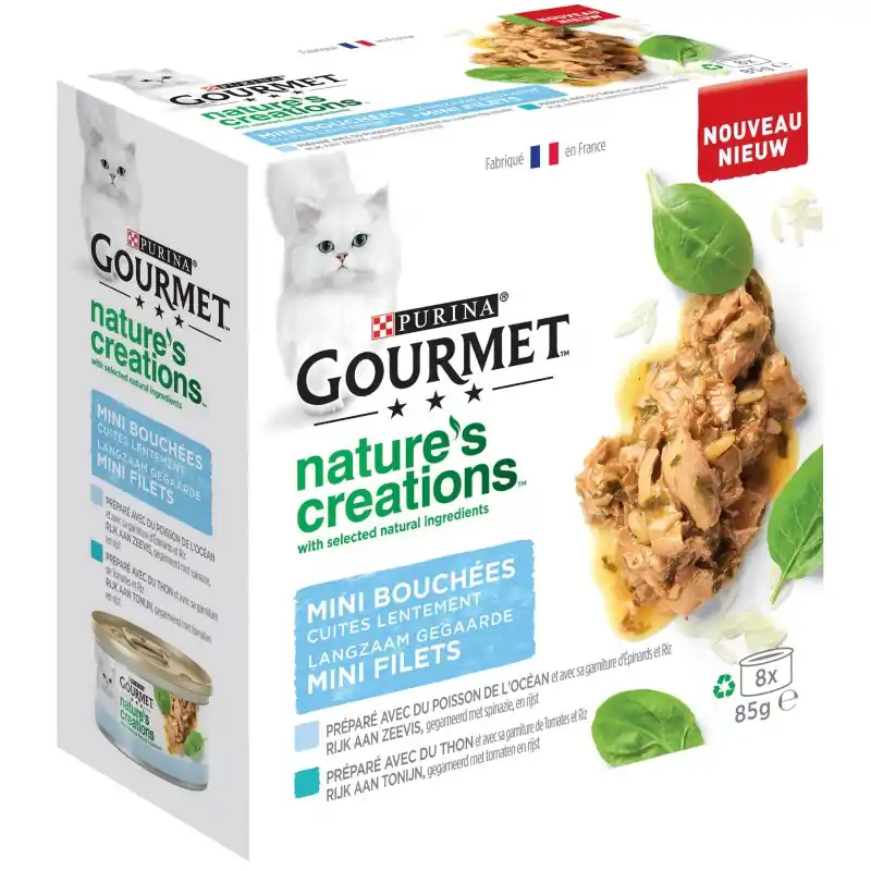 Remise ALIMENT HUMIDE CHAT GOURMET NATURE‘S CREATION COFFRET DE LA MER MULTIPACK – 8X85G