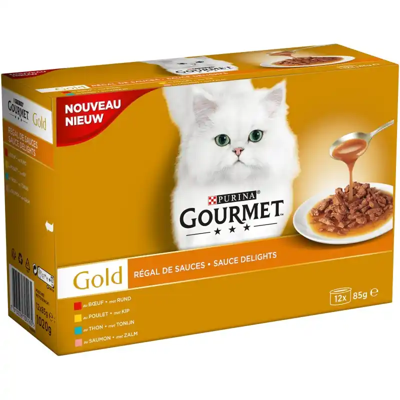 Dernier Modèle ALIMENT HUMIDE CHAT GOURMET GOLD – RÉGAL DE SAUCES 12X85G