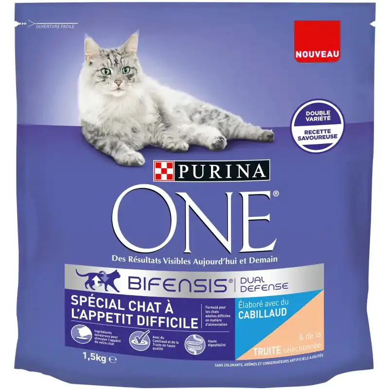 Meilleur Prix CROQUETTES CHAT PURINA ONE SPÉCIAL CHAT DIFFICILE – 1,5KG
