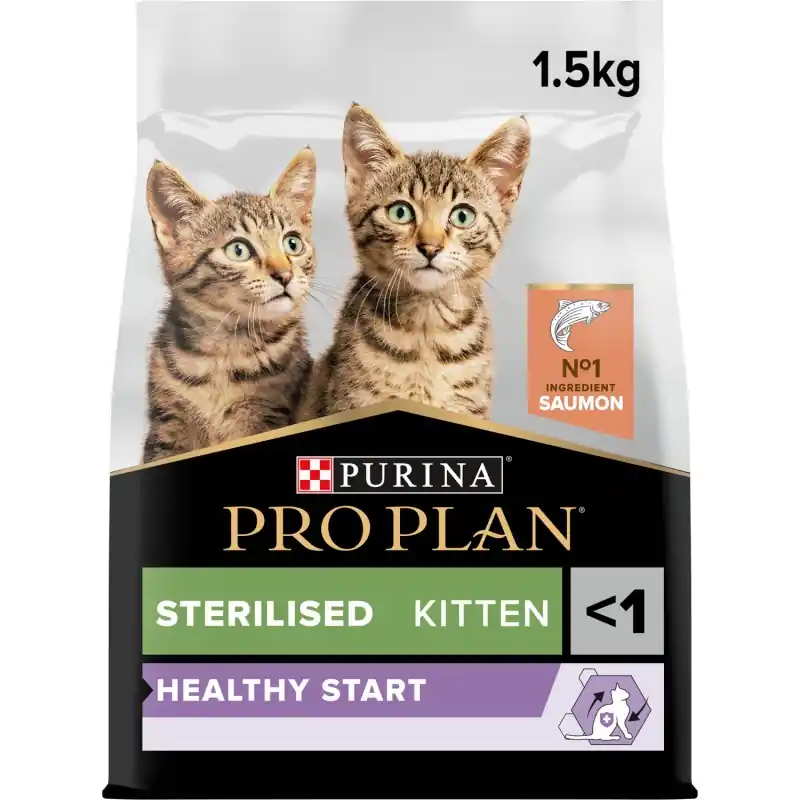 Commander Maintenant CROQUETTES CHAT PRO PLAN STERILISÉ AU SAUMON – 1,5KG