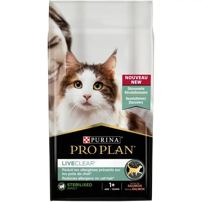 Affaire À Saisir CROQUETTES CHAT PURINA PRO PLAN LIVECLEAR ADULTE STÉRILISÉ – 1+ – RICHE EN SAUMON – 1,4KG