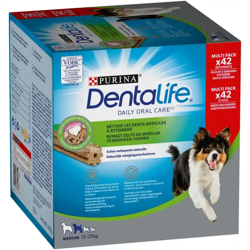 Acheter Direct PURINA DENTALIFE MEDIUM – MULTIPACK – POUR CHIENS DE TAILLE MOYENNE – 966G