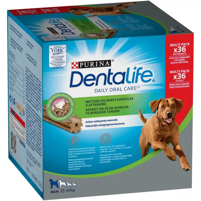 Meilleur Choix PURINA DENTALIFE MAXI – MULTIPACK – POUR CHIENS DE GRANDE TAILLE – 1272G