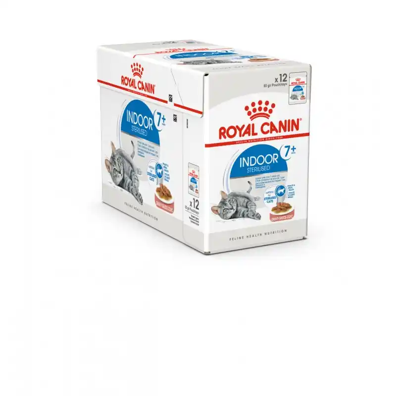Prix Réduit ALIMENT HUMIDE CHAT INDOOR 7+ SAUCE 12X85G ROYAL CANIN